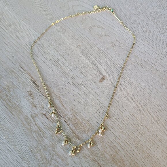 Kendra Scott Mollie Gold Choker in White Pearl - Picture 1 of 2